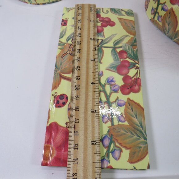 Office Organization set butterfly, ladybug warm colors on cream w gloss finish - Picture 6 of 15